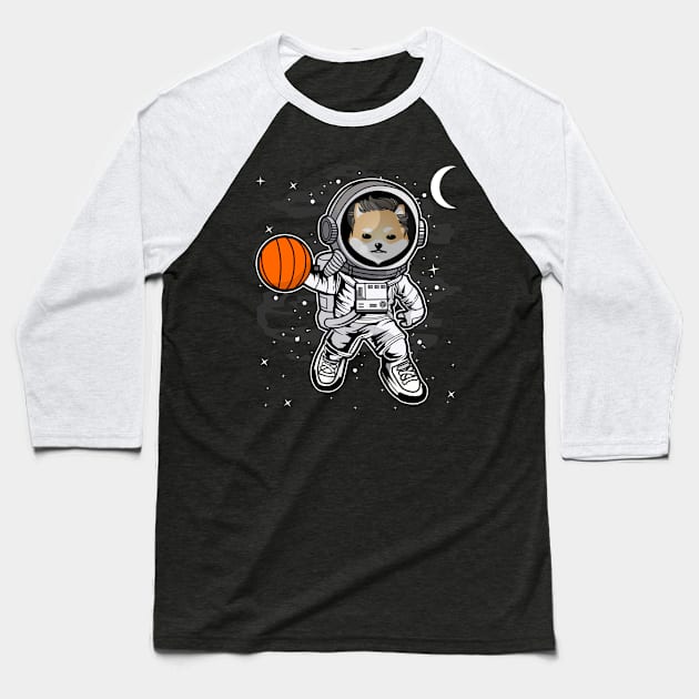 Astronaut Basketball Dogelon Mars ELON Coin To The Moon Crypto Token Cryptocurrency Blockchain Wallet Birthday Gift For Men Women Kids Baseball T-Shirt by Thingking About